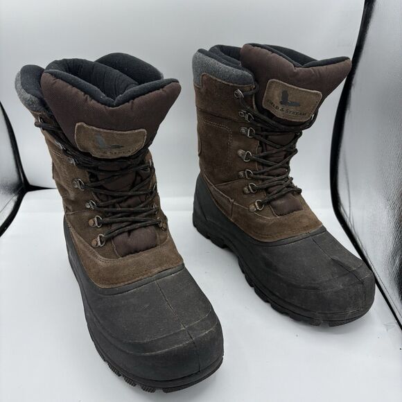 Field & Stream FS Pac Boots Mens 11 Water Resistant 3M Thinsulate 400g Brown D - Picture 1 of 10